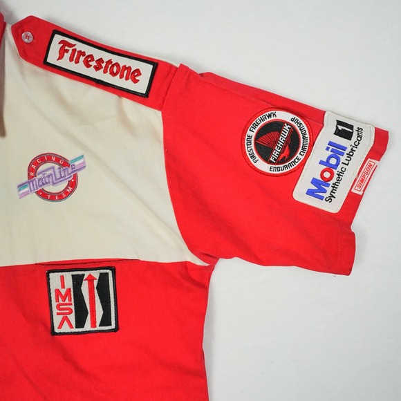 Vtg Simpson Racing Automotive Mechanic Button Up Shirt Single Stitch 2XL US Made - Picture 5 of 10